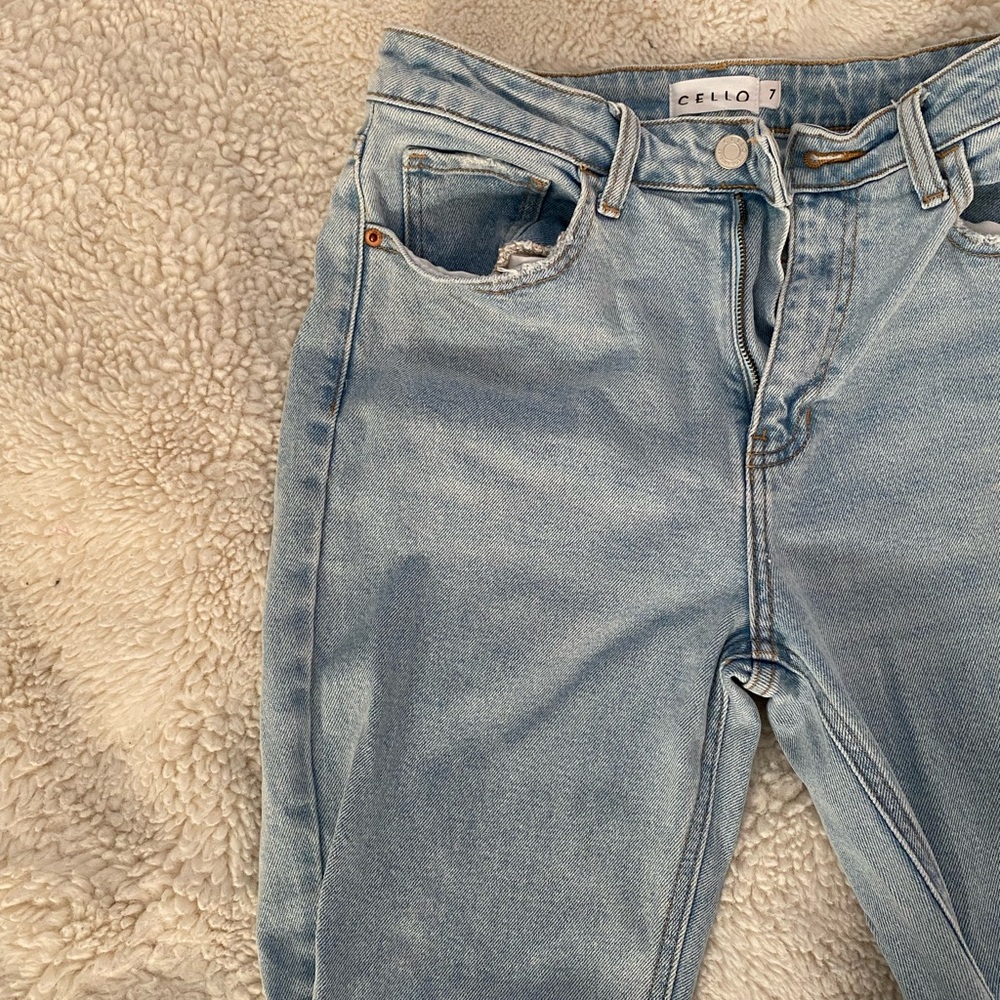 Light blue straight fit denim jeans